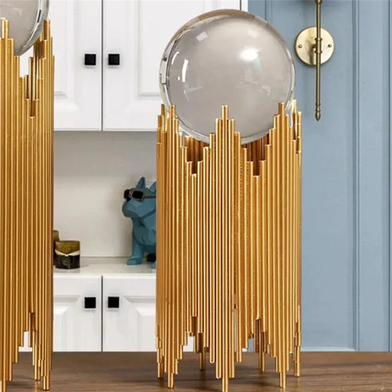 AAAF Home Decoration For House Wine Crystal Lighted Glass Ornament Living Room Item Book Center Table Modern Tv Cabinet A