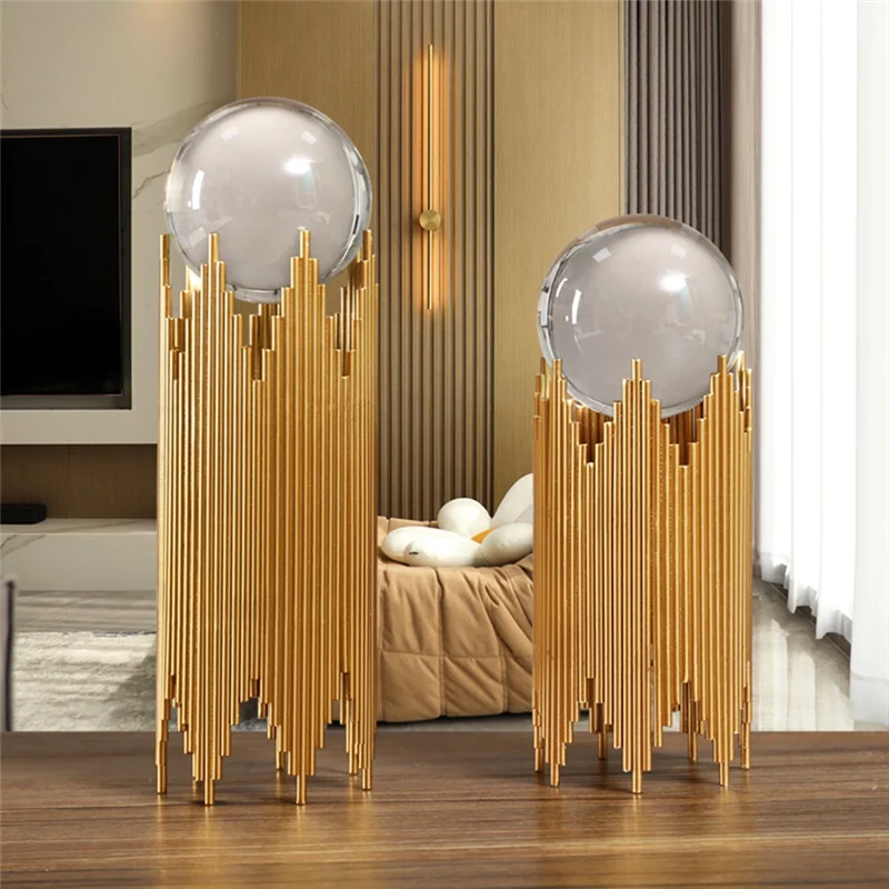 AAAF Home Decoration For House Wine Crystal Lighted Glass Ornament Living Room Item Book Center Table Modern Tv Cabinet A