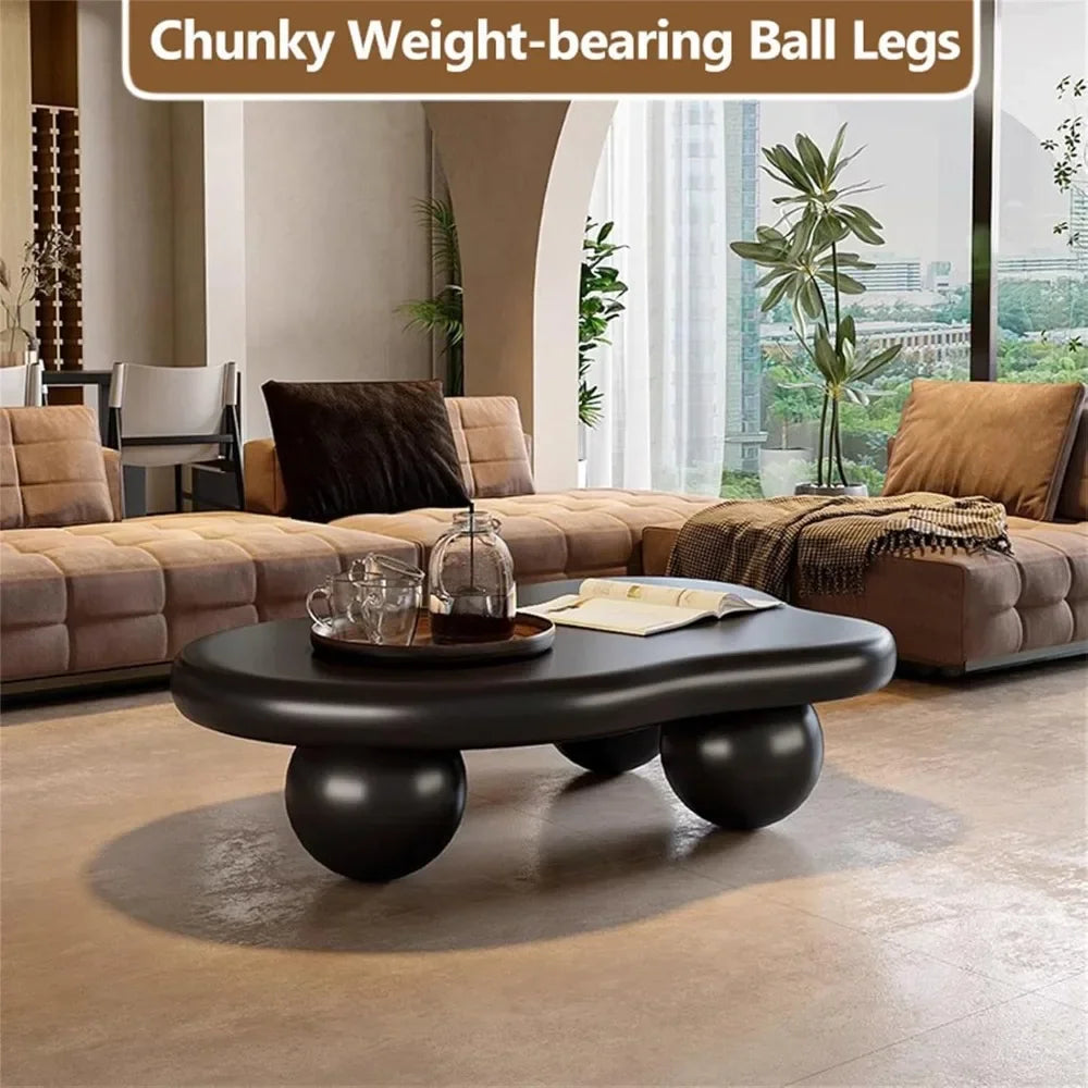 Modern Cloud Coffee Table Irregular Design Small Spaces Living Room Home Office Cute Center End Table