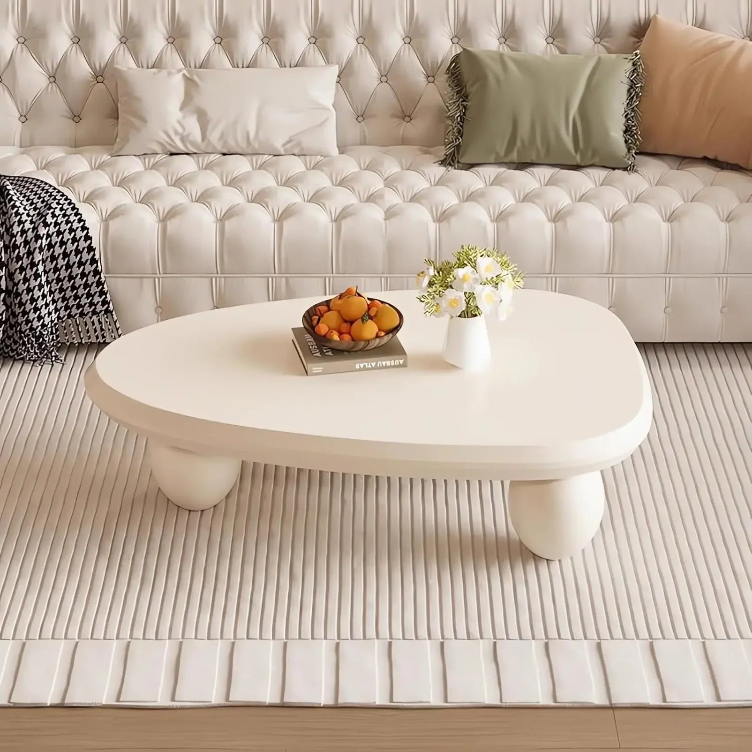 Modern Cloud Coffee Table Irregular Design Small Spaces Living Room Home Office Cute Center End Table