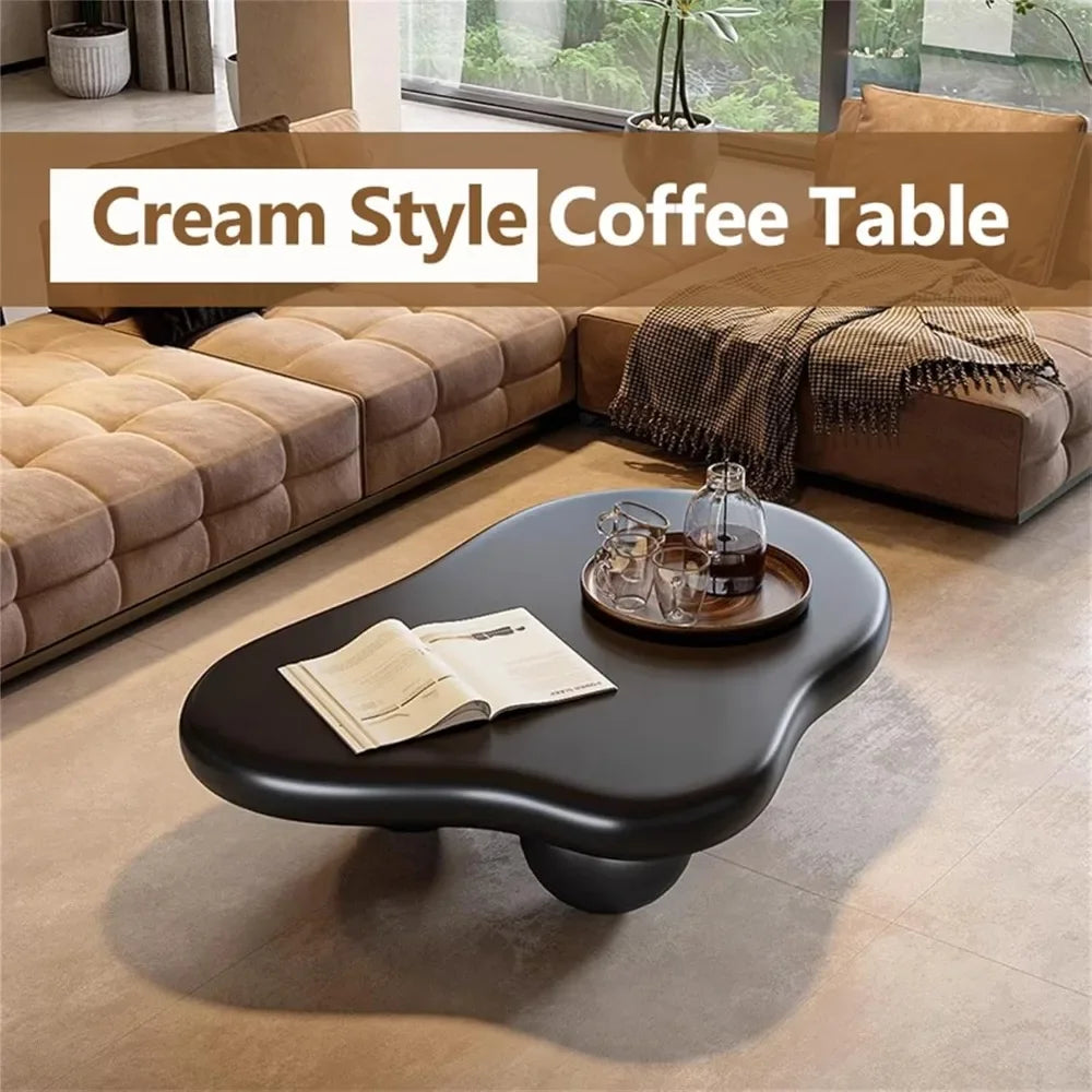 Modern Cloud Coffee Table Irregular Design Small Spaces Living Room Home Office Cute Center End Table