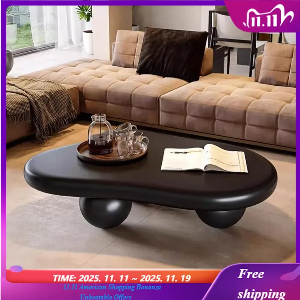 Modern Cloud Coffee Table Irregular Design Small Spaces Living Room Home Office Cute Center End Table
