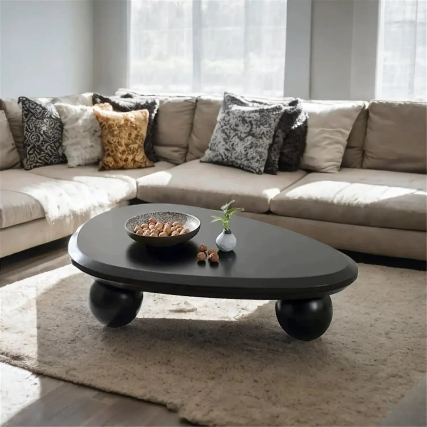Modern Cloud Coffee Table Irregular Design Small Spaces Living Room Home Office Cute Center End Table