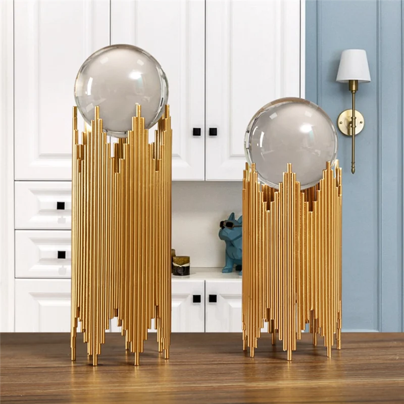 AAAF Home Decoration For House Wine Crystal Lighted Glass Ornament Living Room Item Book Center Table Modern Tv Cabinet A