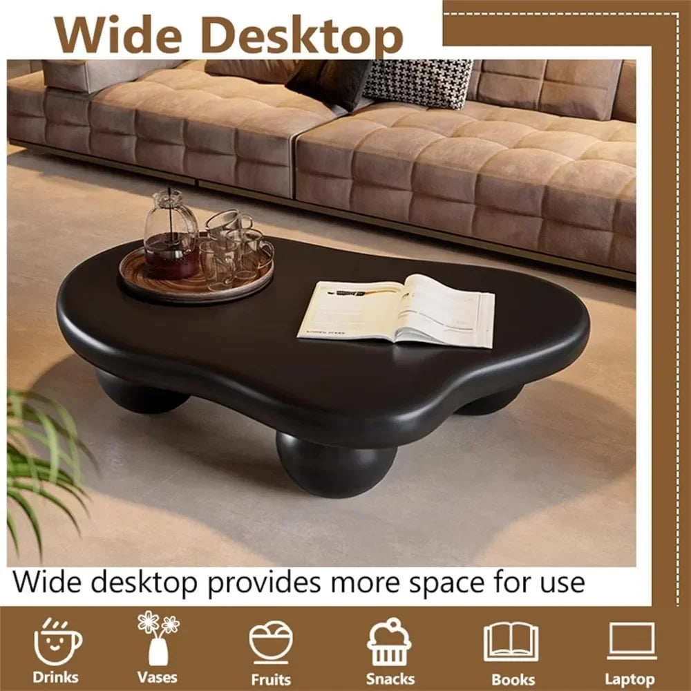 Modern Cloud Coffee Table Irregular Design Small Spaces Living Room Home Office Cute Center End Table